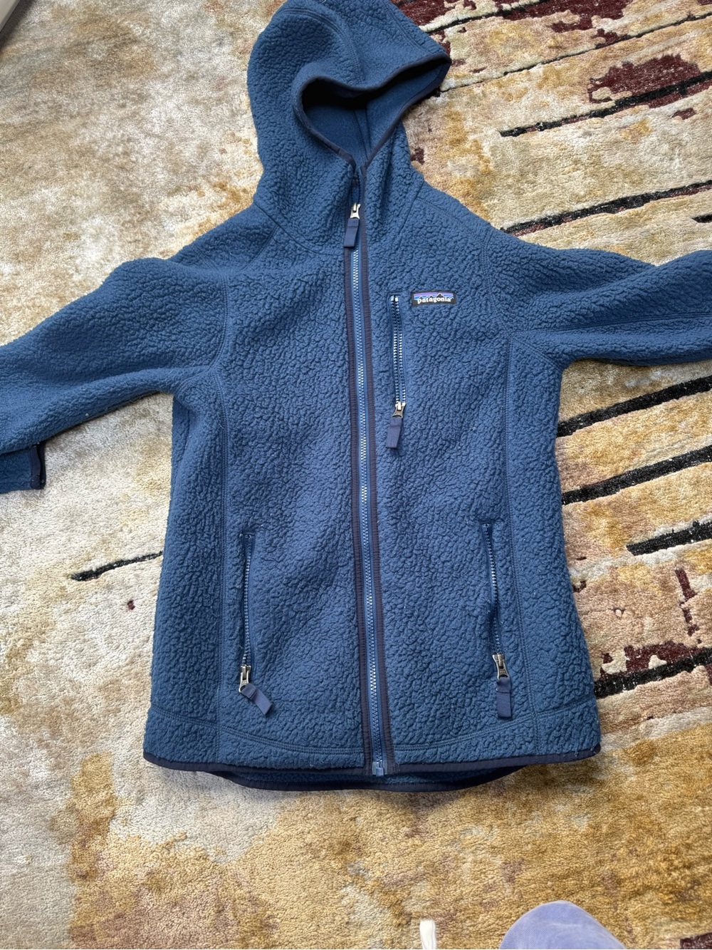 Patagonia Women’s Hooded Fleece Jacket -  Blue, size small